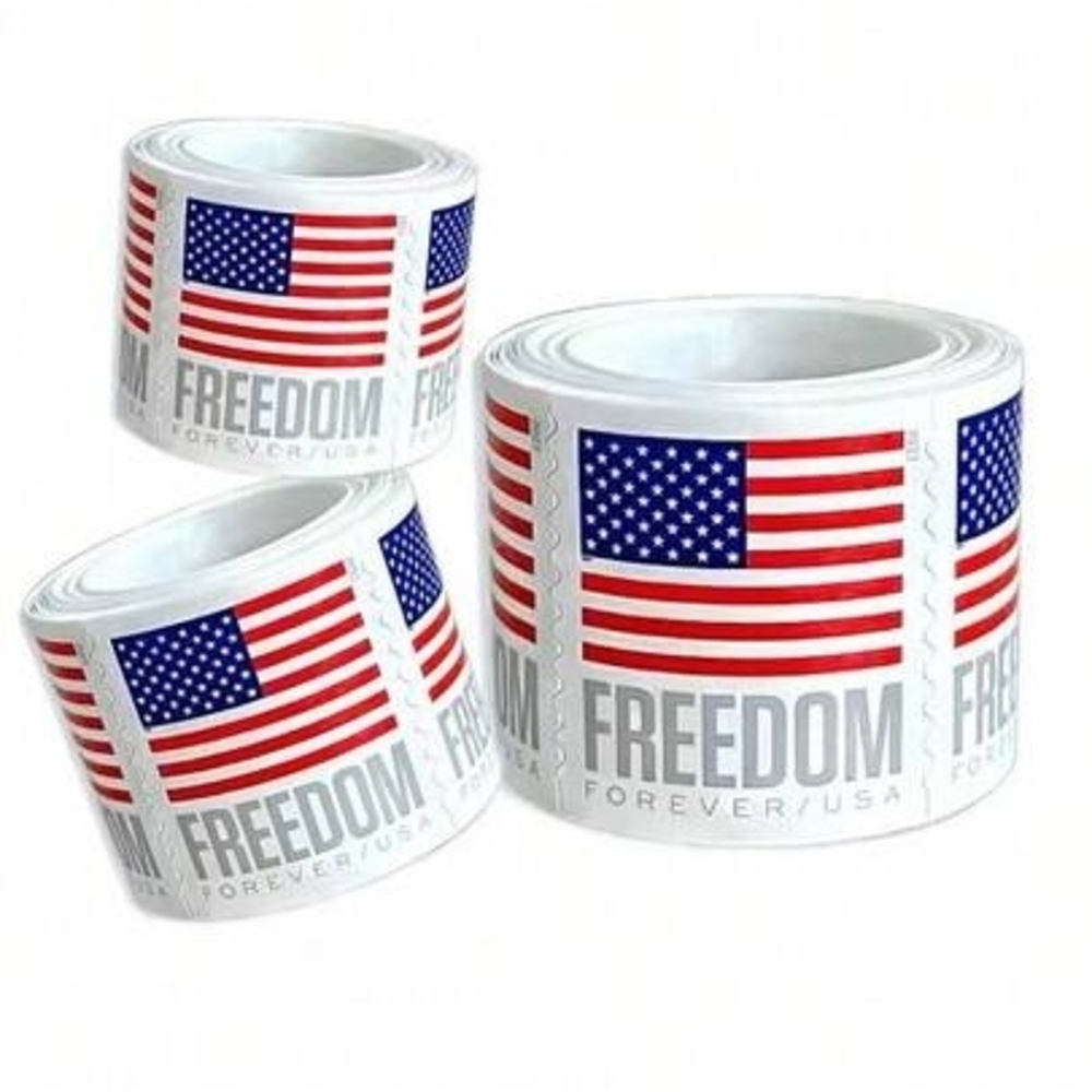 Roll Of 100 Forever Stamps American Flag Design - Picture 4 of 5